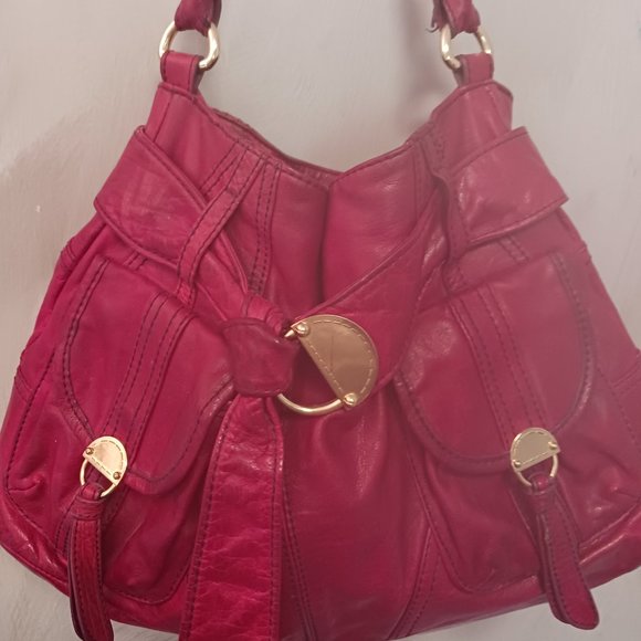 Steven by Steve Madden Red Leather Satchel - Picture 1 of 15
